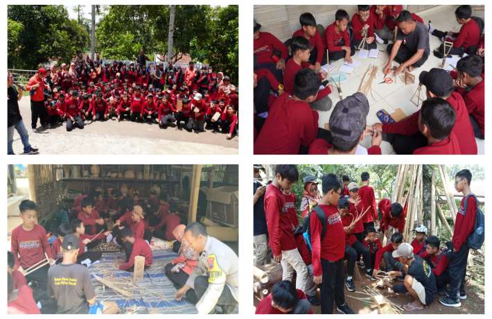 Outdoor Study Kelas 6 - Membuat Anyaman di Desa Bambu