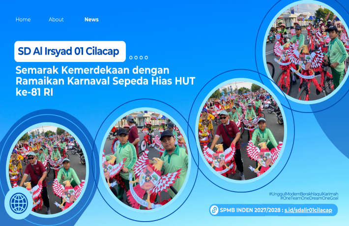 Semarak Kemerdekaan, SD Al Irsyad 01 Cilacap Ramaikan Karnaval Sepeda Hias HUT ke-81 RI